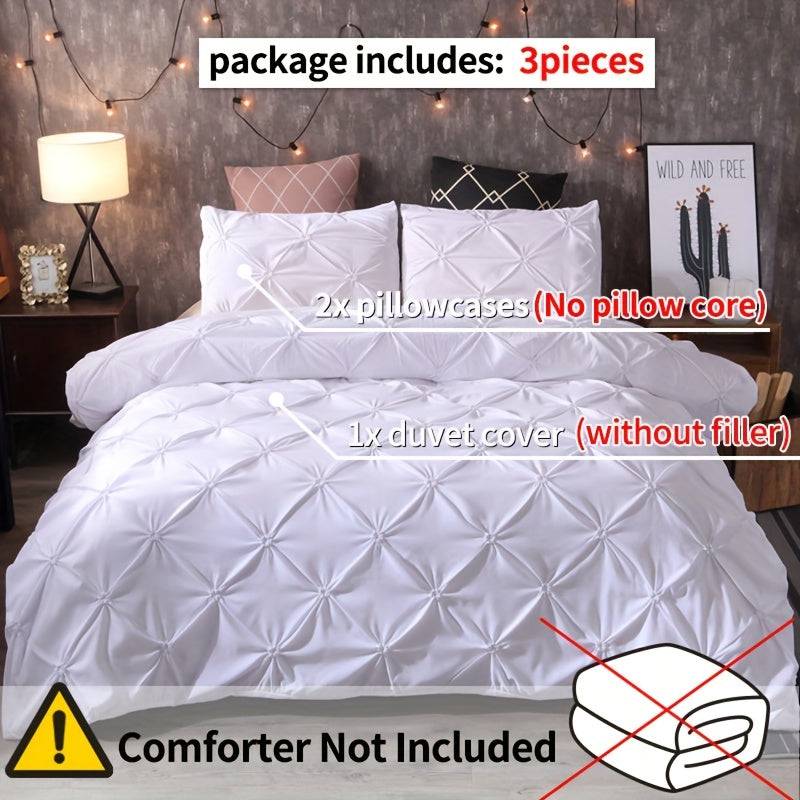 Luxus Bettwäsche-Set aus weichem Polyester, inklusive 3 Teilen (1 Bettbezug + 2 Kissenbezüge)