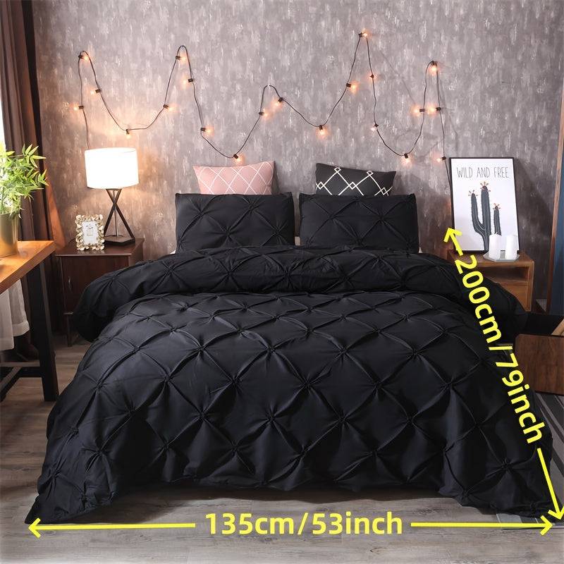 Luxus Bettwäsche-Set aus weichem Polyester, inklusive 3 Teilen (1 Bettbezug + 2 Kissenbezüge)