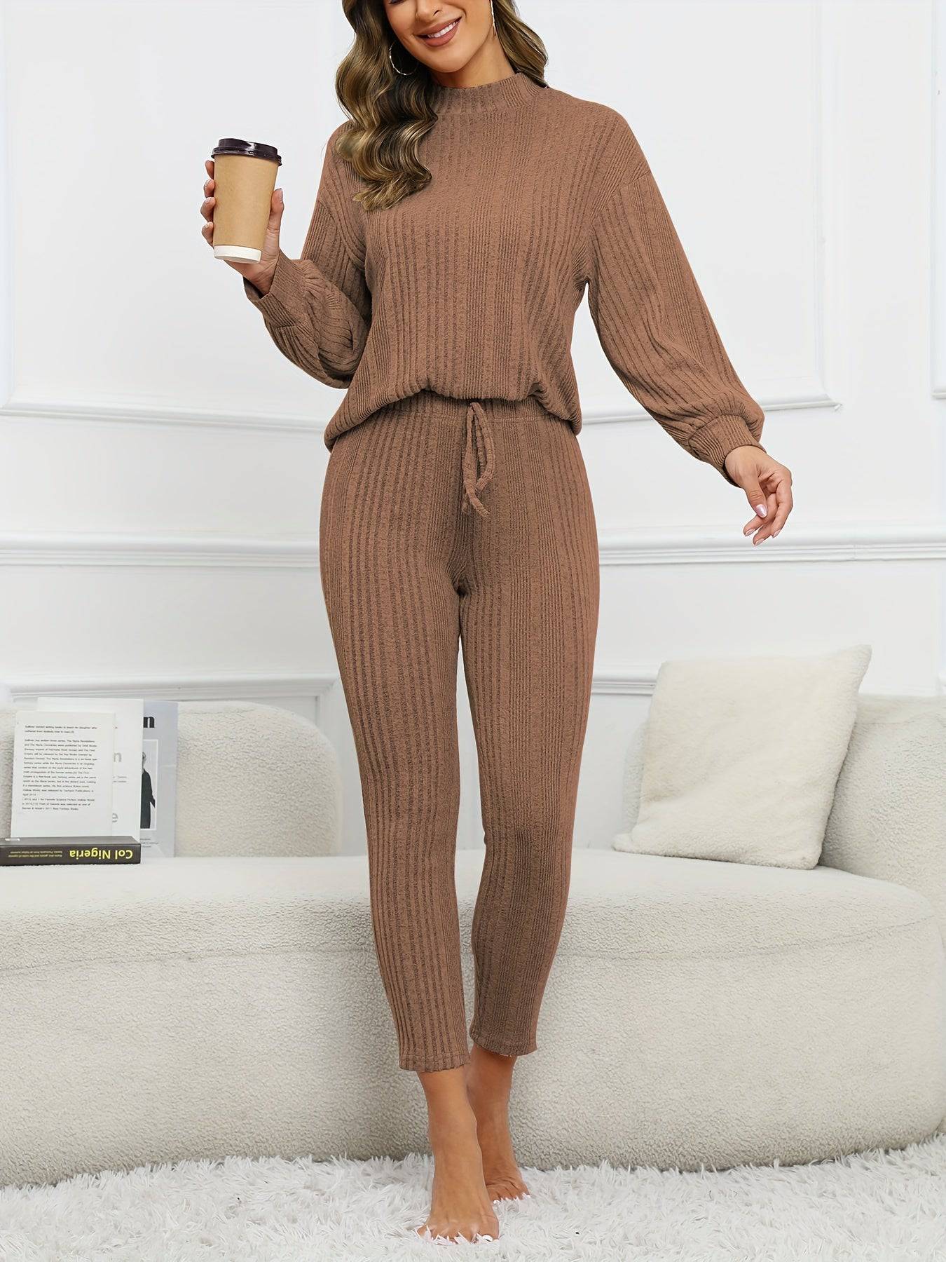 Lässiges Zweiteiliges Damen-Set - Laternenärmel & Sim-Hose