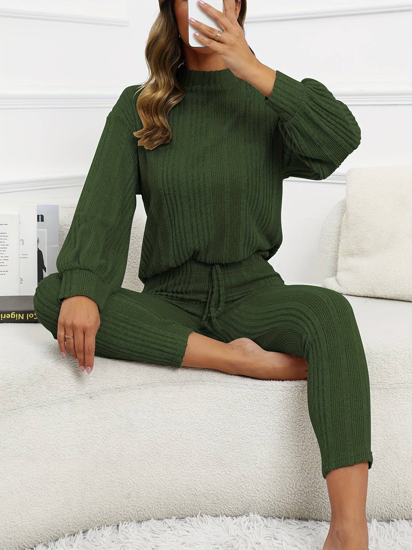 Lässiges Zweiteiliges Damen-Set - Laternenärmel & Sim-Hose