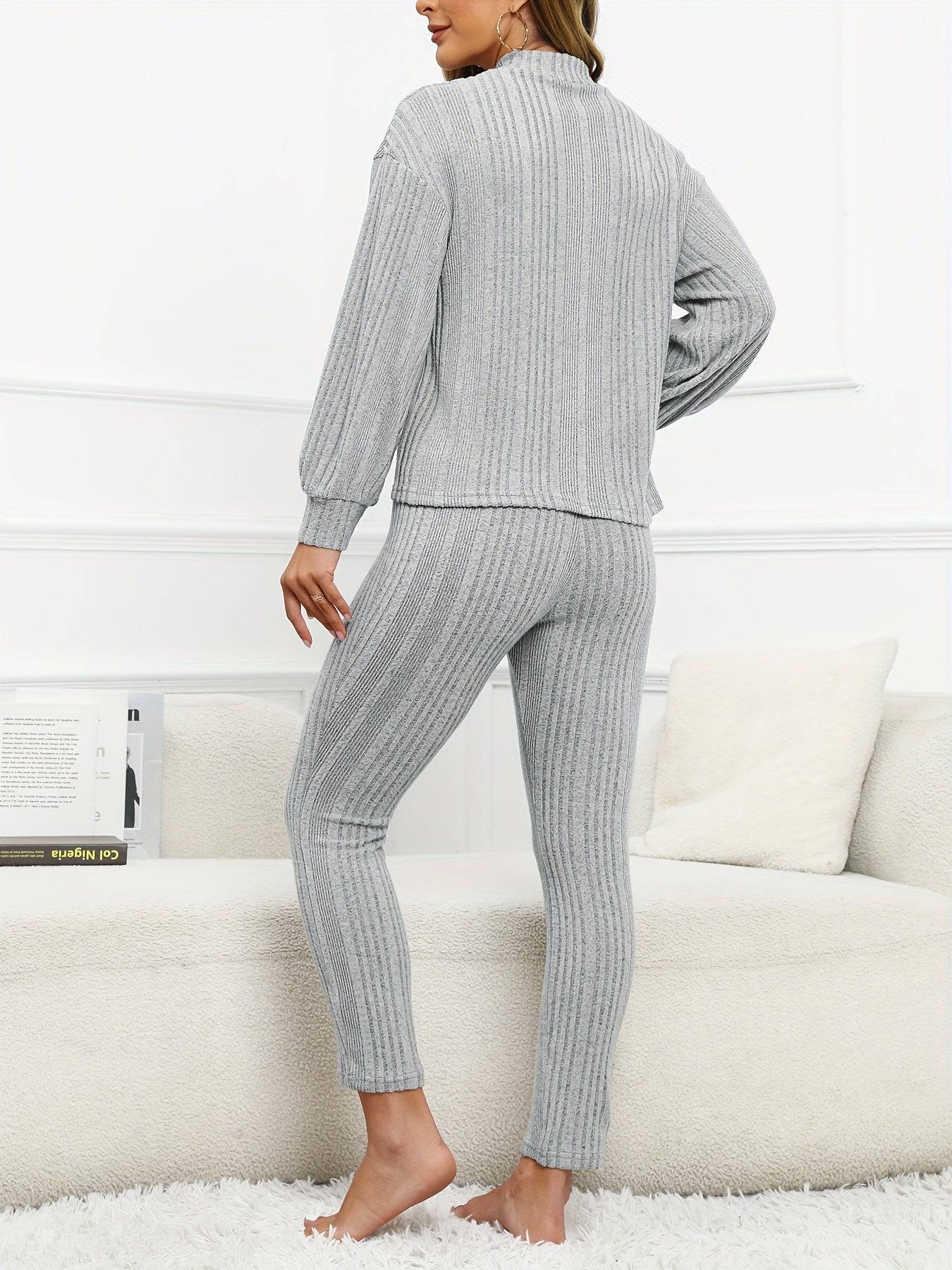 Lässiges Zweiteiliges Damen-Set - Laternenärmel & Sim-Hose