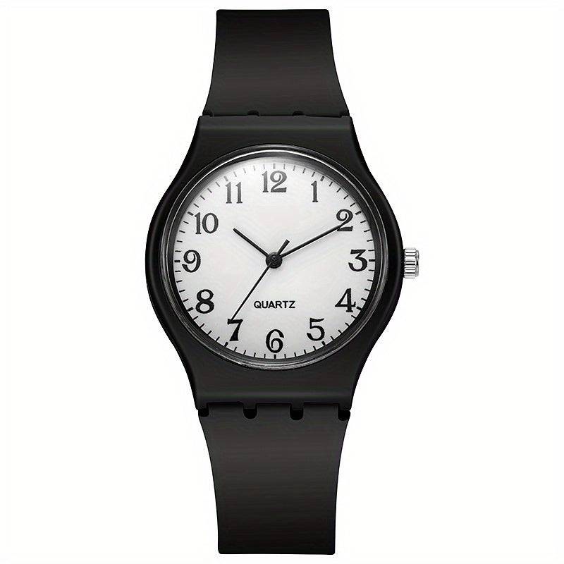 Bonbonfarbene Quarzuhr für Damen, Teenager und Mädchen - Lässiger Silikon-Armbanduhr (Studenten)