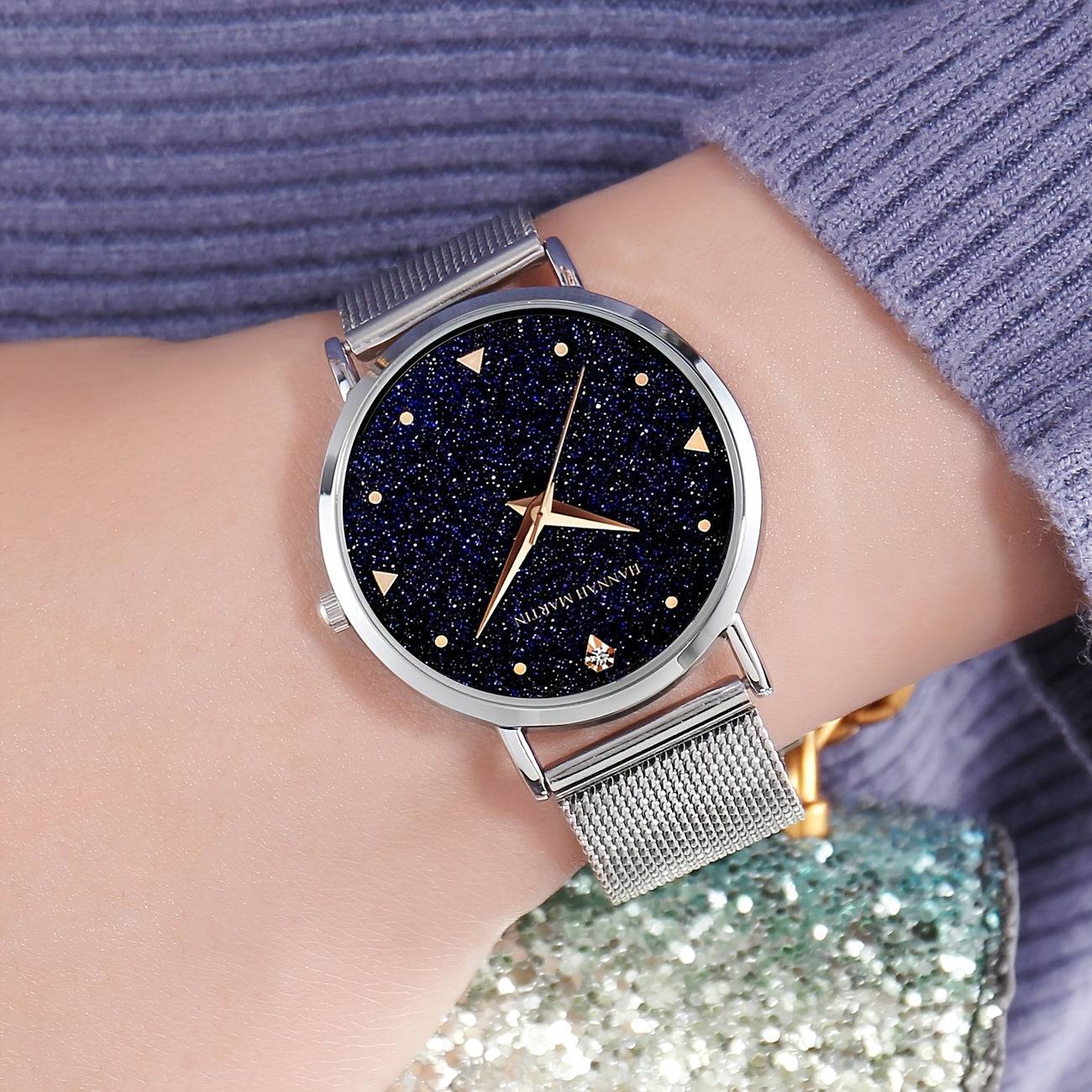 Hannah Martin Damen Uhr - Glamouröser Sternenlook!