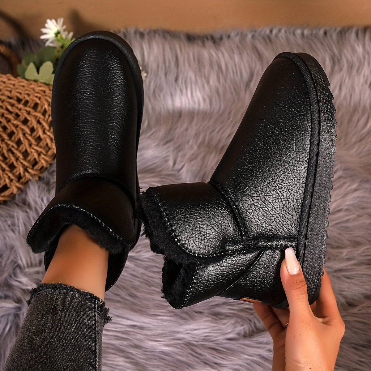 Plateaustiefel: Warm, rutschfest und plüschig - der perfekte Begleiter im Winter!
