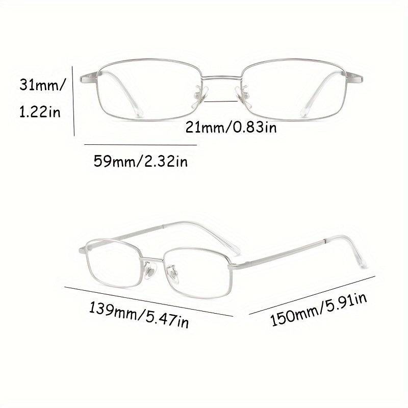 Metallrahmen mit klaren Gläsern für Geschäftsmode - Dekorative Brille für Frauen und Männer.