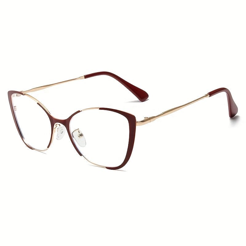 Katzenauge Metallrahmen - Blaulicht blockierende Computerbrille (Damen)