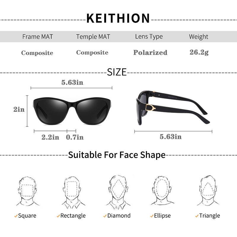 "Polarisierte Cat Eye Sonnenbrille - elegant, fahrtauglich, feminin"