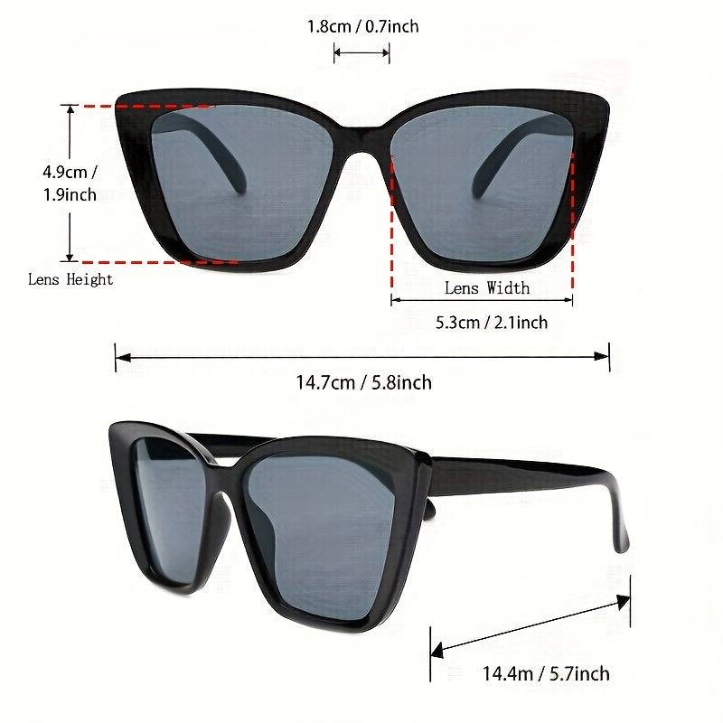 Große Oversized Cat Eye Sonnenbrille - Klassisch & Trendy!