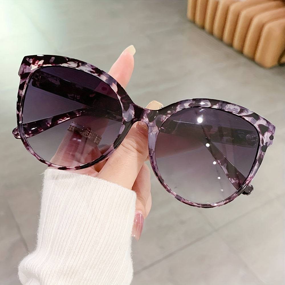 Übergroße Katzenaugen-Sonnenbrille für Frauen - Luxuriöses Y2K-Gelee für stilvolle Beach-Vibes