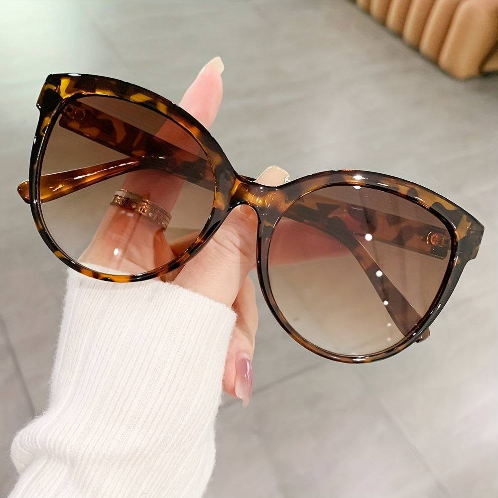 Übergroße Katzenaugen-Sonnenbrille für Frauen - Luxuriöses Y2K-Gelee für stilvolle Beach-Vibes