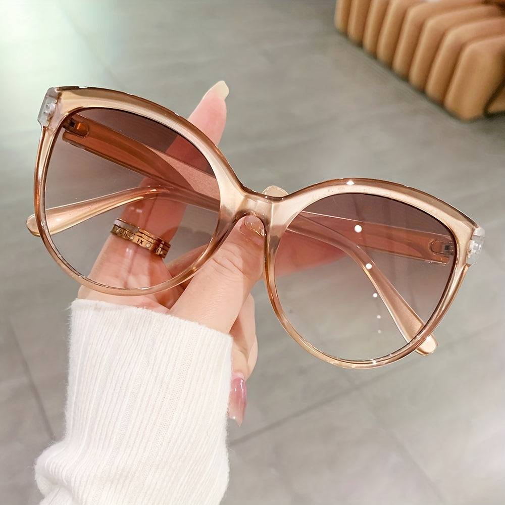 Übergroße Katzenaugen-Sonnenbrille für Frauen - Luxuriöses Y2K-Gelee für stilvolle Beach-Vibes