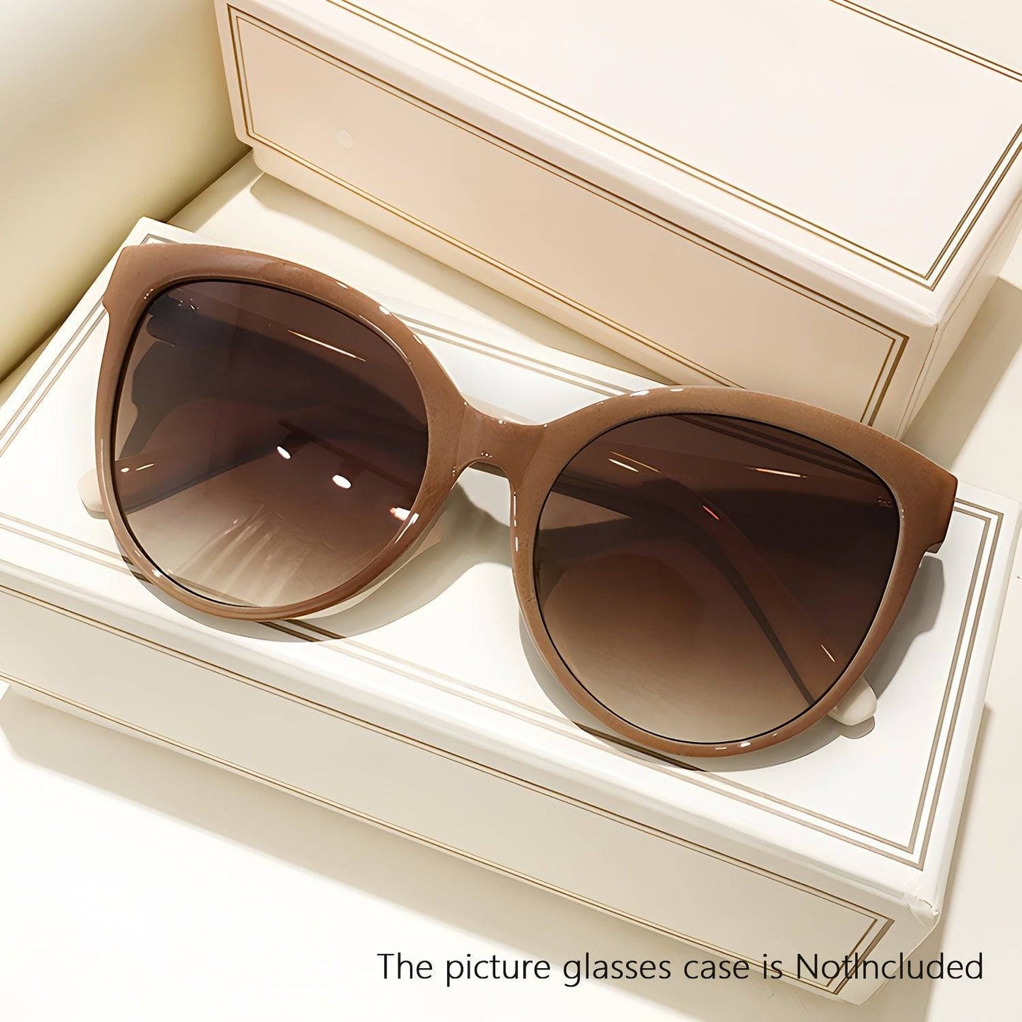 Übergroße Katzenaugen-Sonnenbrille für Frauen - Luxuriöses Y2K-Gelee für stilvolle Beach-Vibes