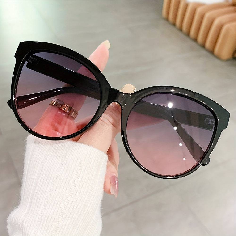 Übergroße Katzenaugen-Sonnenbrille für Frauen - Luxuriöses Y2K-Gelee für stilvolle Beach-Vibes