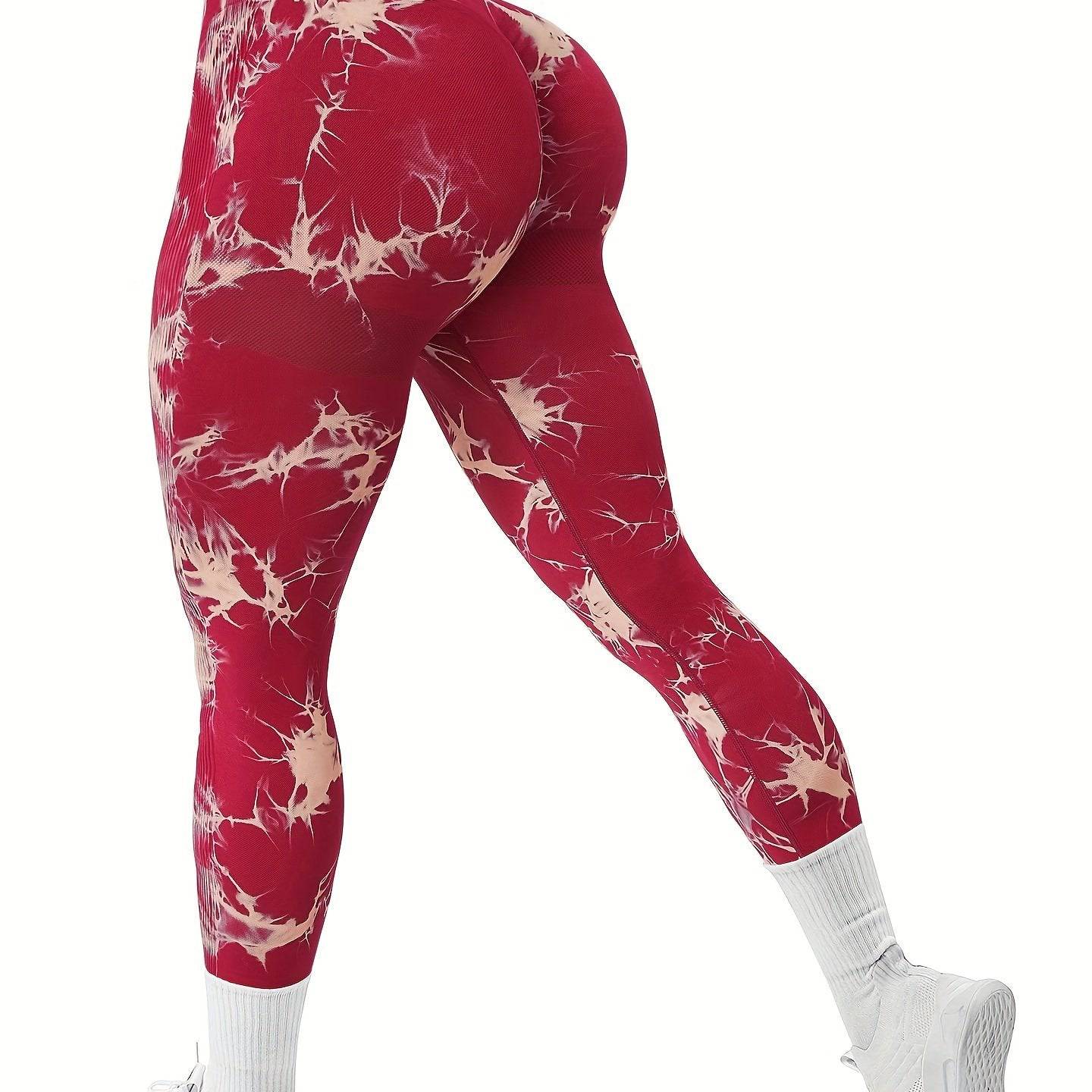 Po-liftende High Waist Leggings. Weich, atmungsaktiv und tie dye.