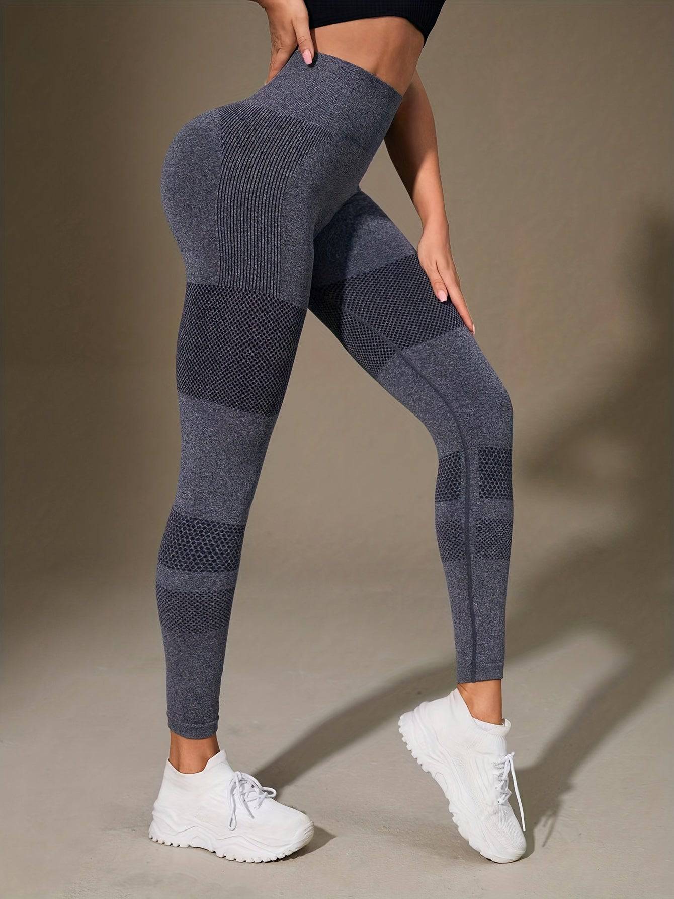 Yoga-Workout-Lauf-Leggings, Hohe Taille, Fitness-Sport-enge Hose, Damen-Sportbekleidung.