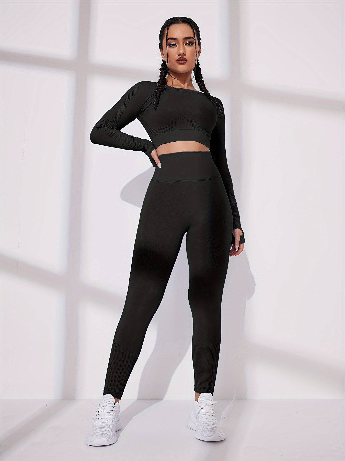 EcoFit Active - Damen Leggings & Langarmshirt Set