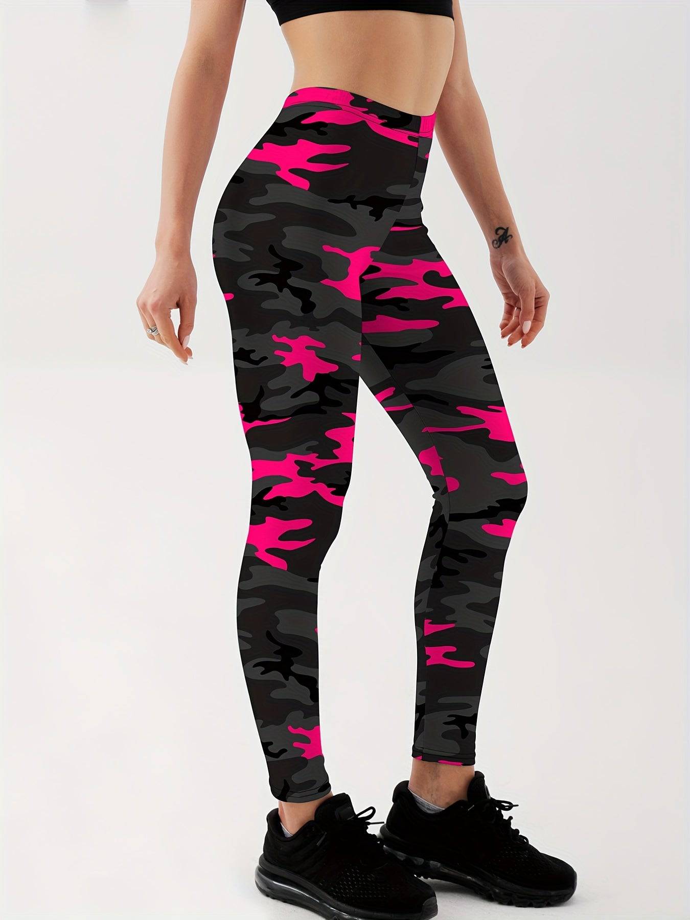 Frauen Camo Sport Leggings - Slim Fit und High Waist für Fitness und Laufen