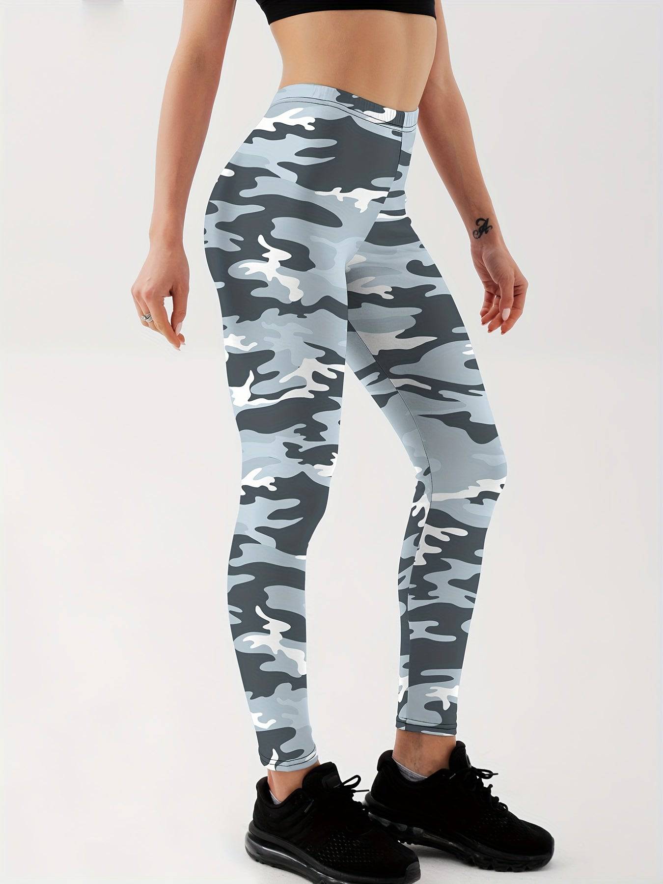 Frauen Camo Sport Leggings - Slim Fit und High Waist für Fitness und Laufen