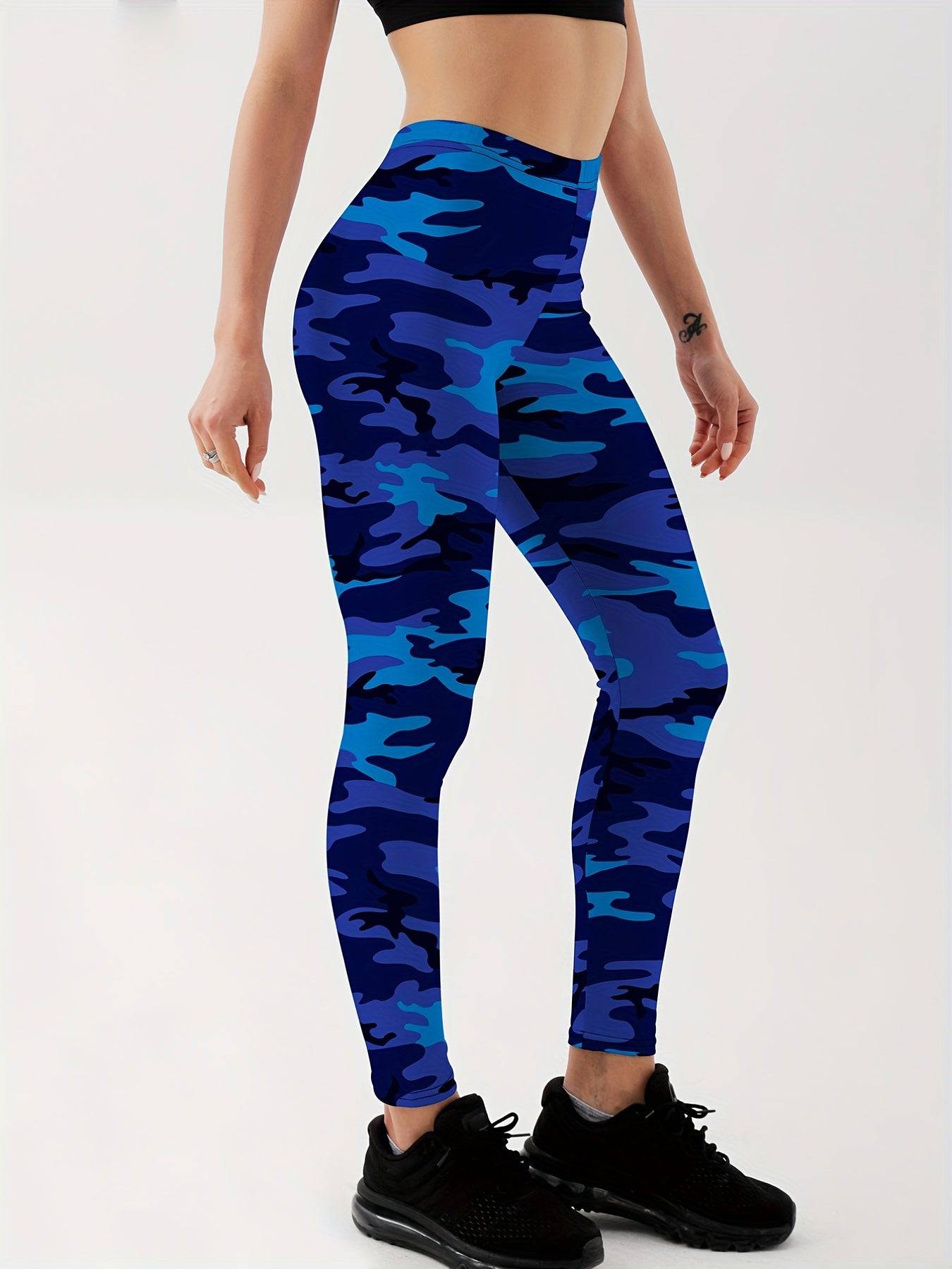 Frauen Camo Sport Leggings - Slim Fit und High Waist für Fitness und Laufen