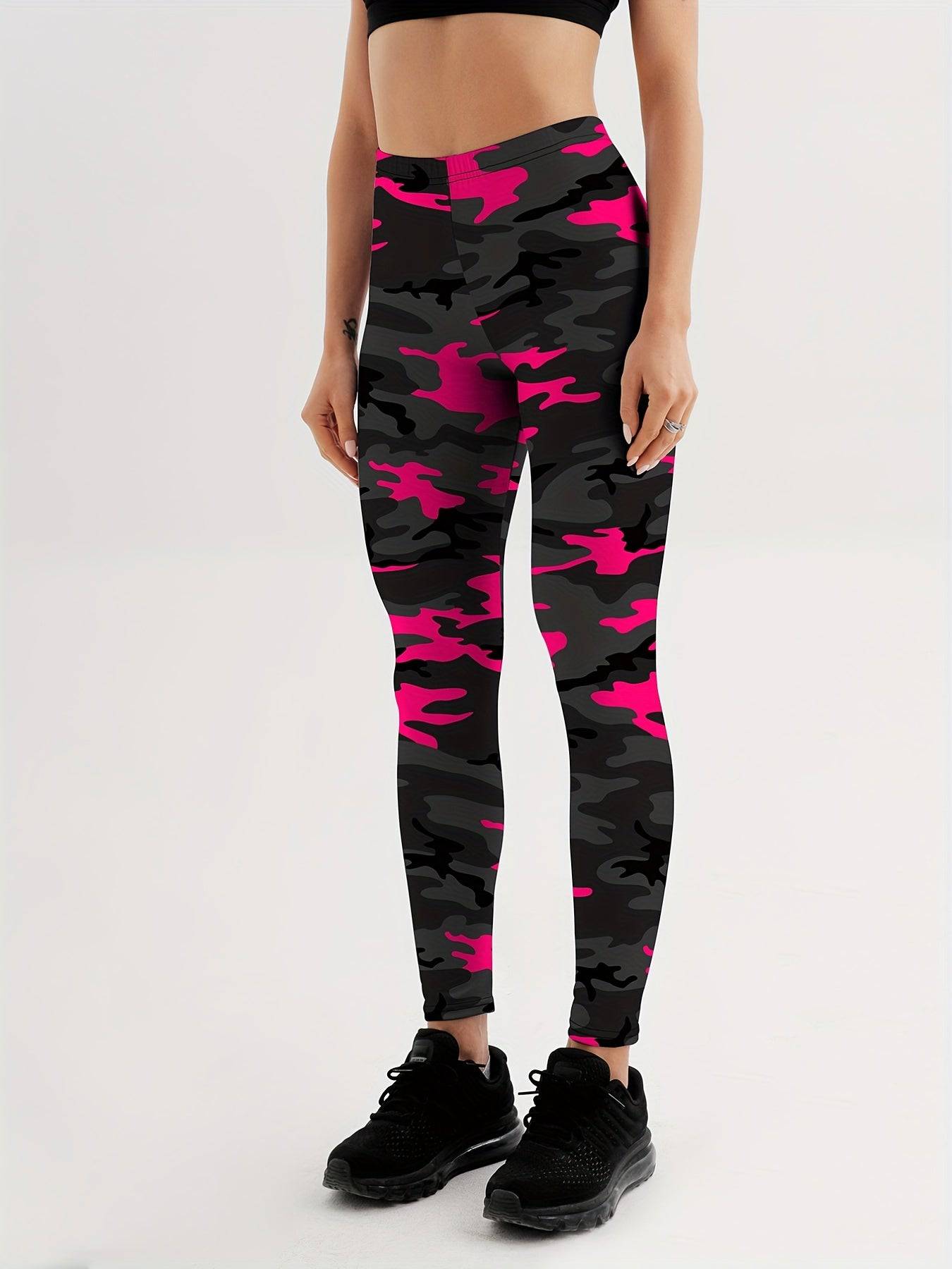 Frauen Camo Sport Leggings - Slim Fit und High Waist für Fitness und Laufen