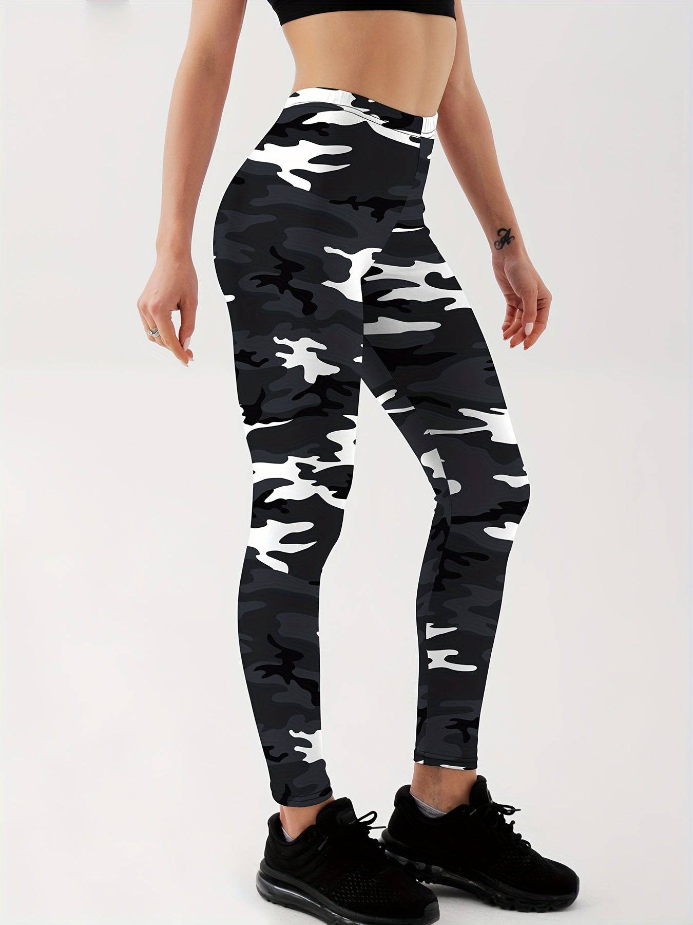 Frauen Camo Sport Leggings - Slim Fit und High Waist für Fitness und Laufen
