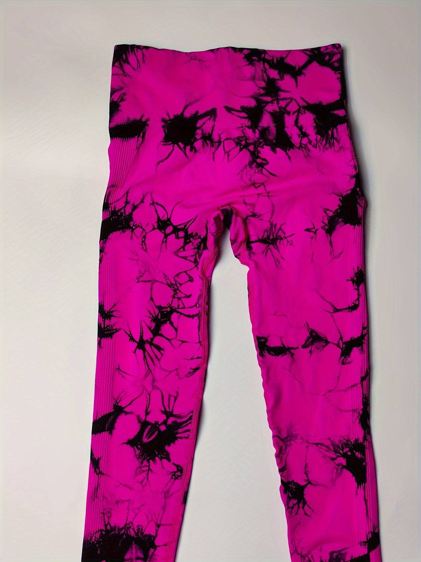 Tie Dye High Waist Seamless Gymnastikhose (Bauchkontrolle)