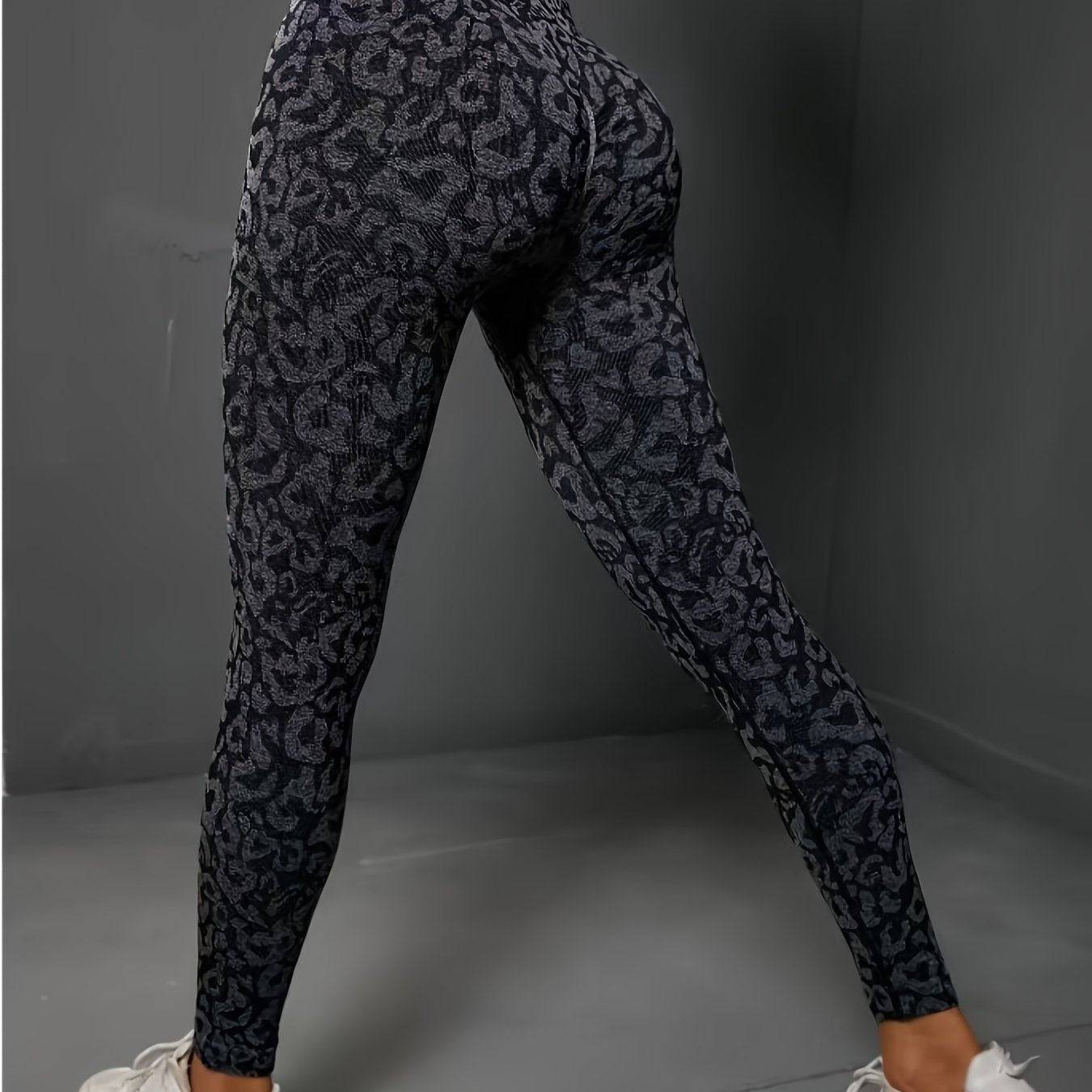 Leopardenmuster Leggings - Sportlich, Yoga, Laufen, Damen