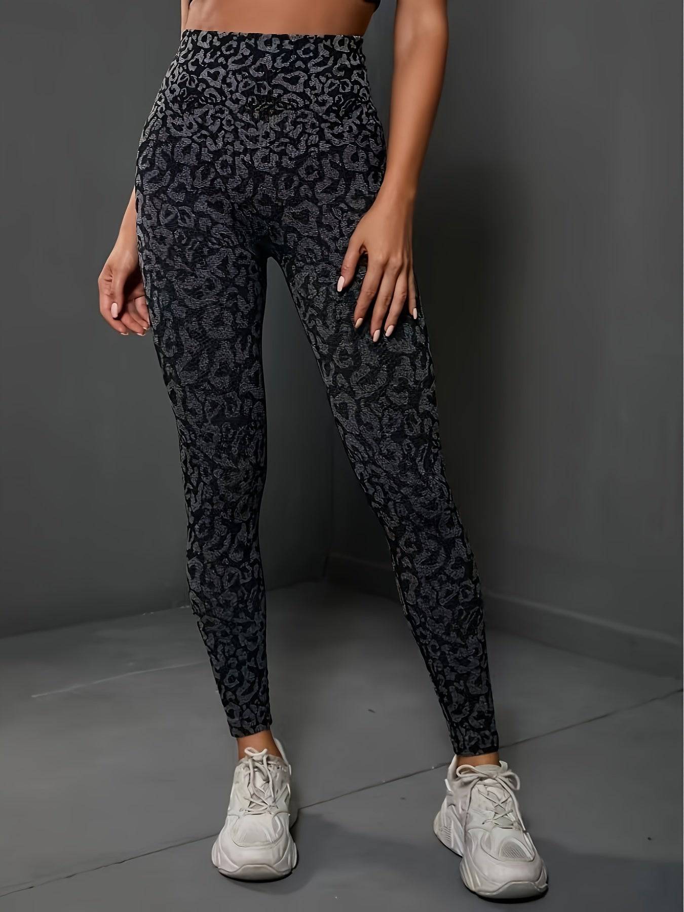 Leopardenmuster Leggings - Sportlich, Yoga, Laufen, Damen