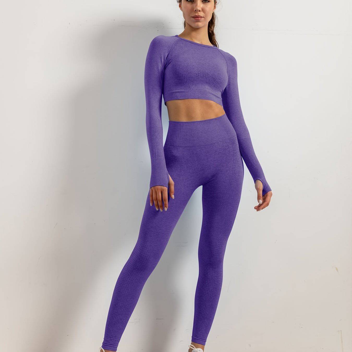 Stilvoller 2-teiliger Fitness-Yoga-Anzug - Perfekte Passform und Komfort.