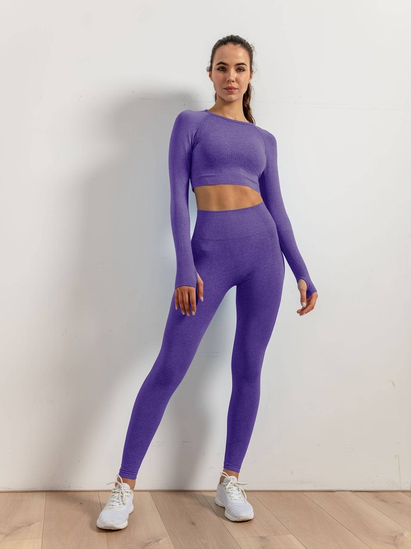 Stilvoller 2-teiliger Fitness-Yoga-Anzug - Perfekte Passform und Komfort.