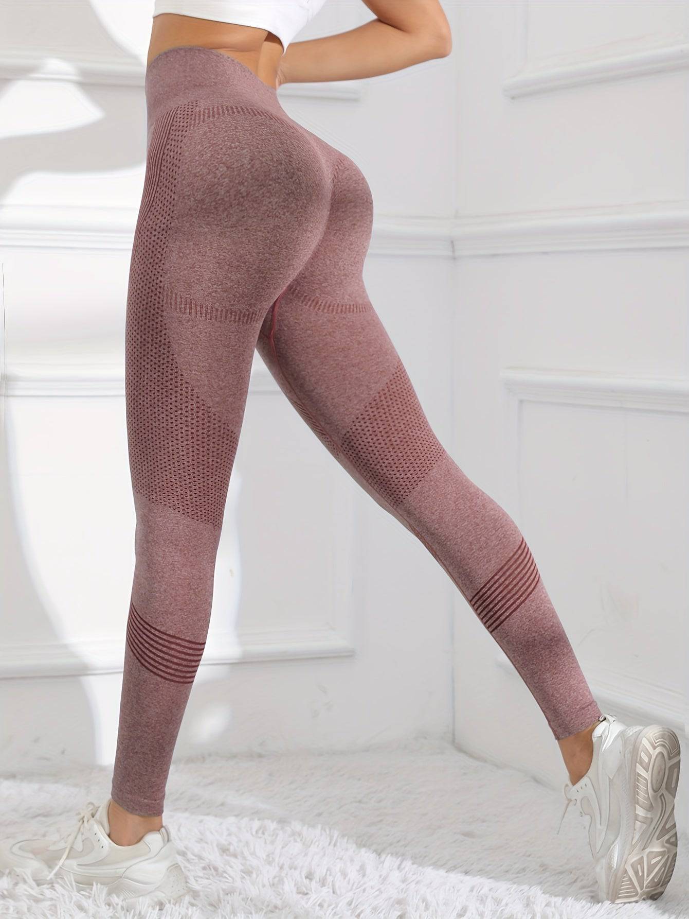 Hochelastische Gymnastikhose mit hoher Taille, ideal für Fitness und Yoga.