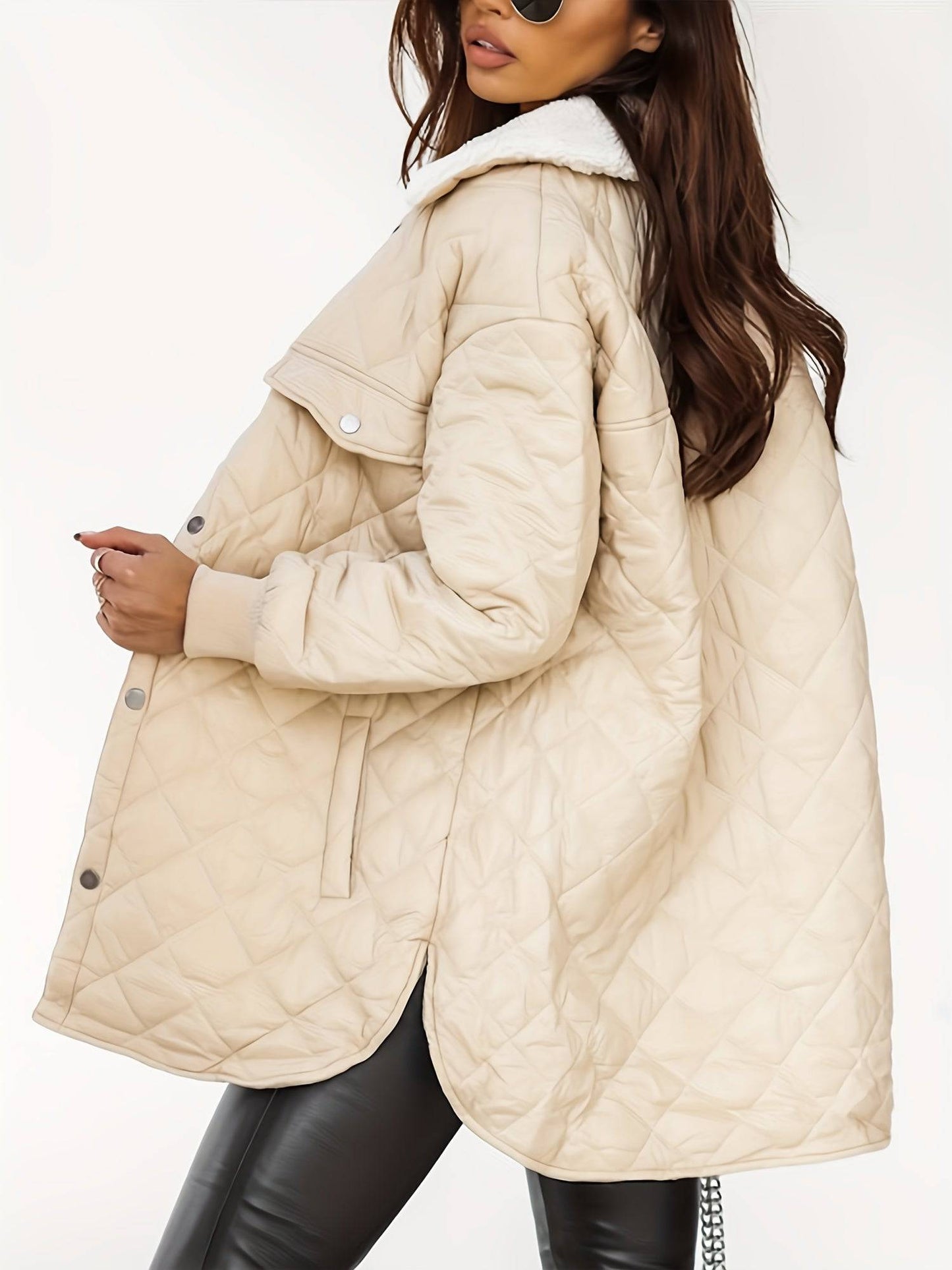Eleganter Parka mit Argyle-Print – Perfekte Oberbekleidung für Damen
