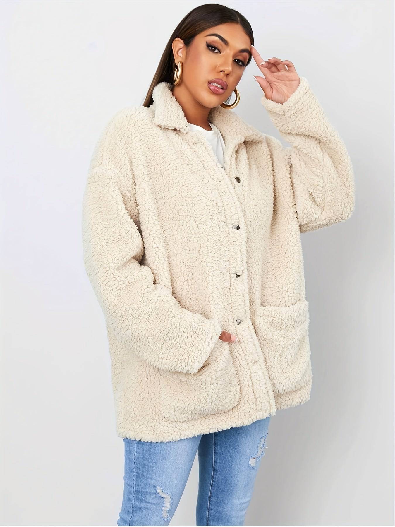 Kuscheliger Teddy-Mantel für stilvolle Damen