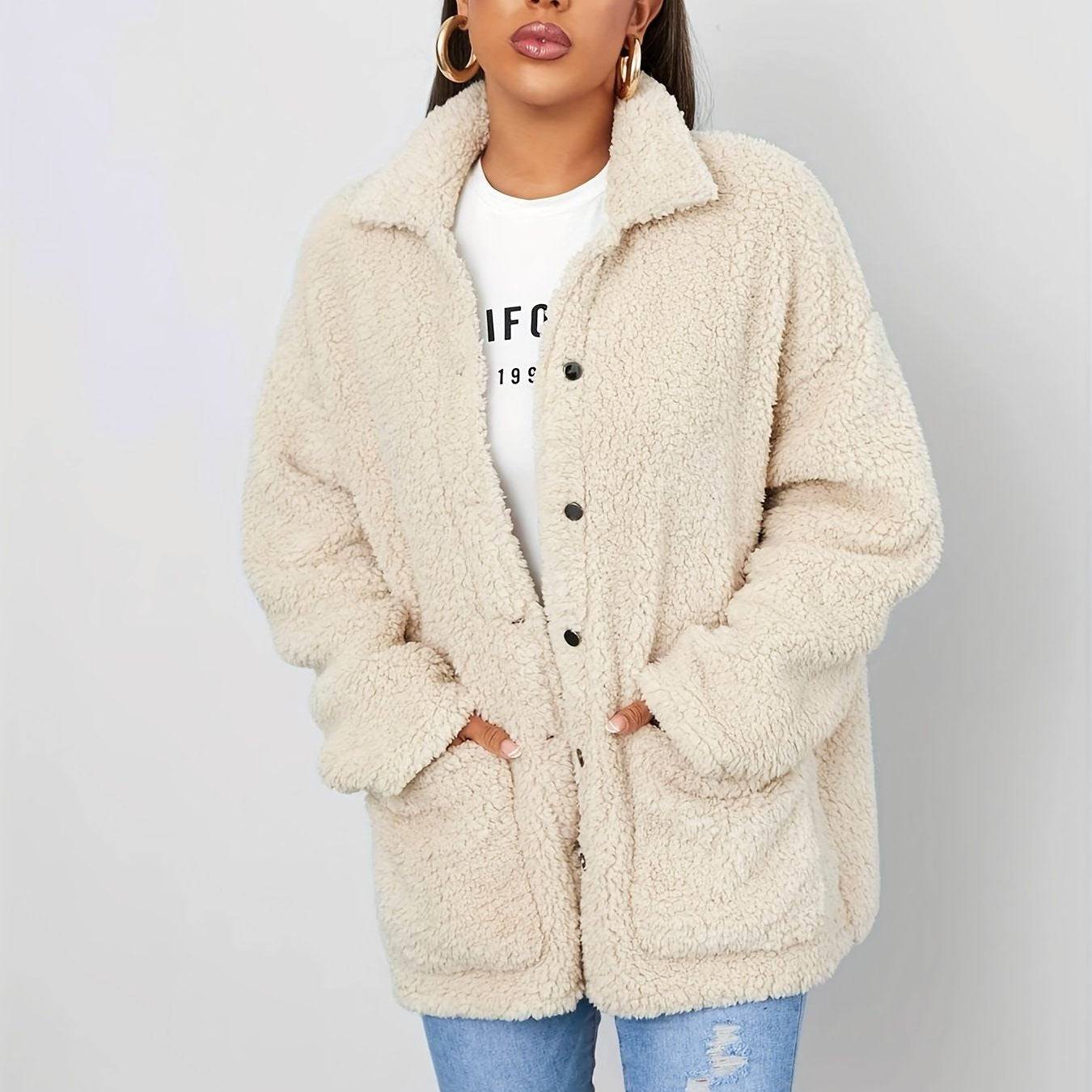 Kuscheliger Teddy-Mantel für stilvolle Damen