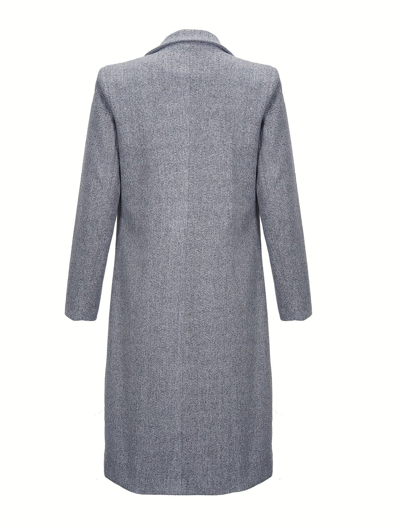 Zweireihiger Schlichter Trenchcoat, Lässige Langarm-Oberbekleidung, Damenbekleidung