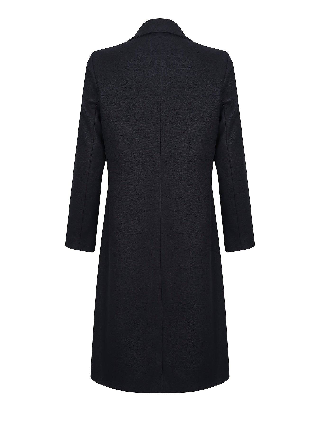 Zweireihiger Schlichter Trenchcoat, Lässige Langarm-Oberbekleidung, Damenbekleidung