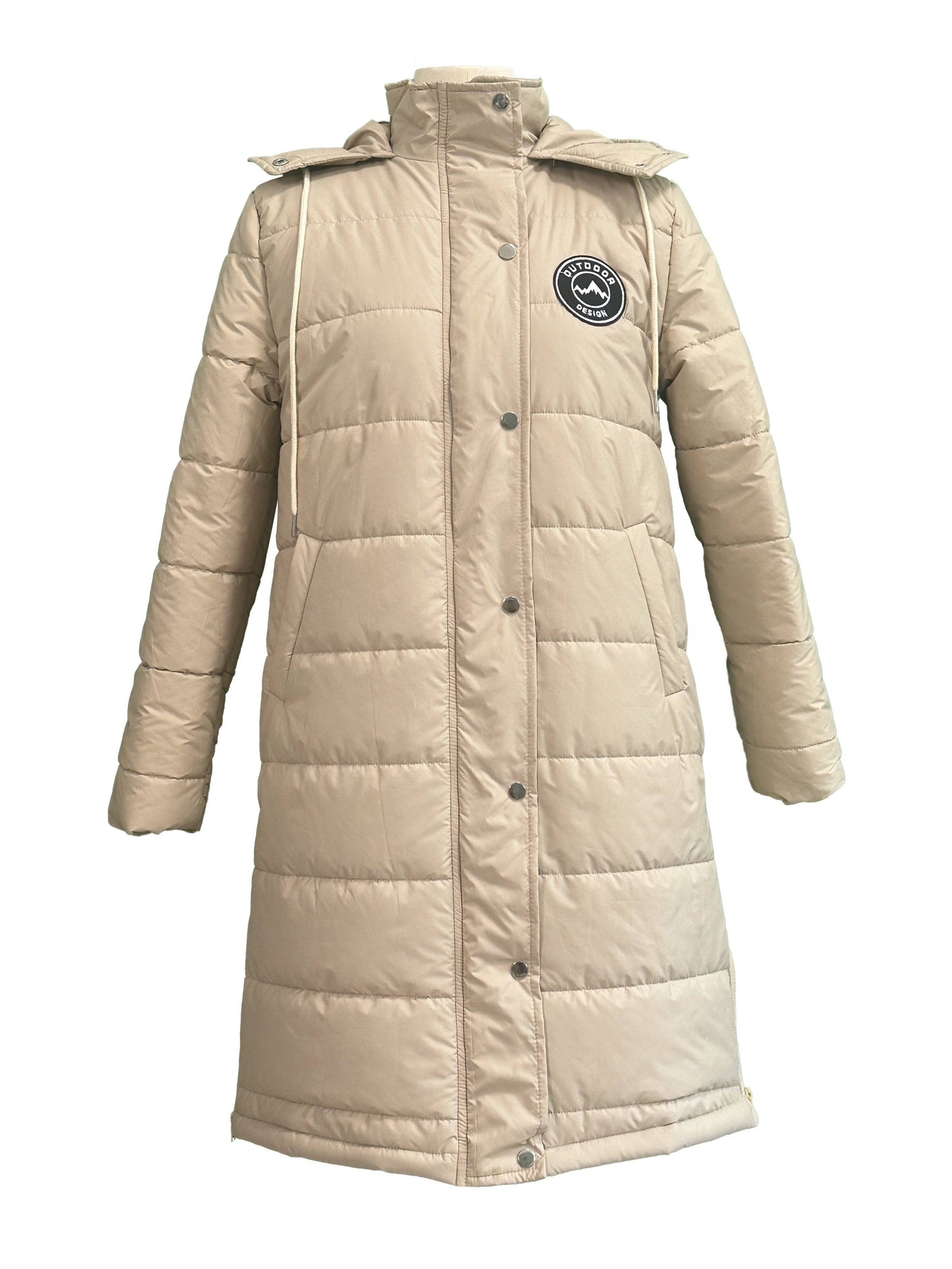 Lässige Daunenjacke mit Stehkragen und Kapuze - Winterschutz für Damen