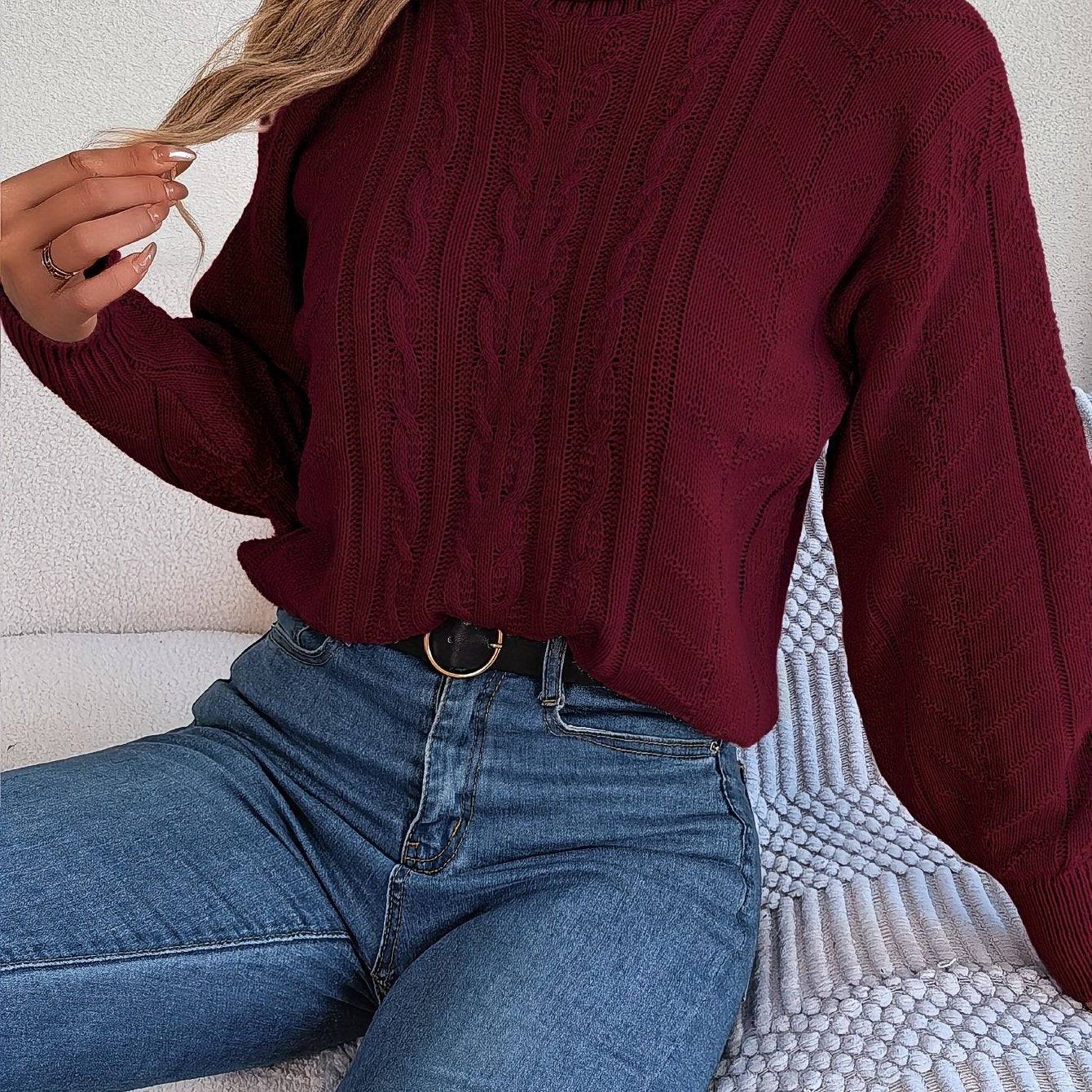 Kuscheliger Rollkragenpullover mit lässigem Stil - Damenbekleidung