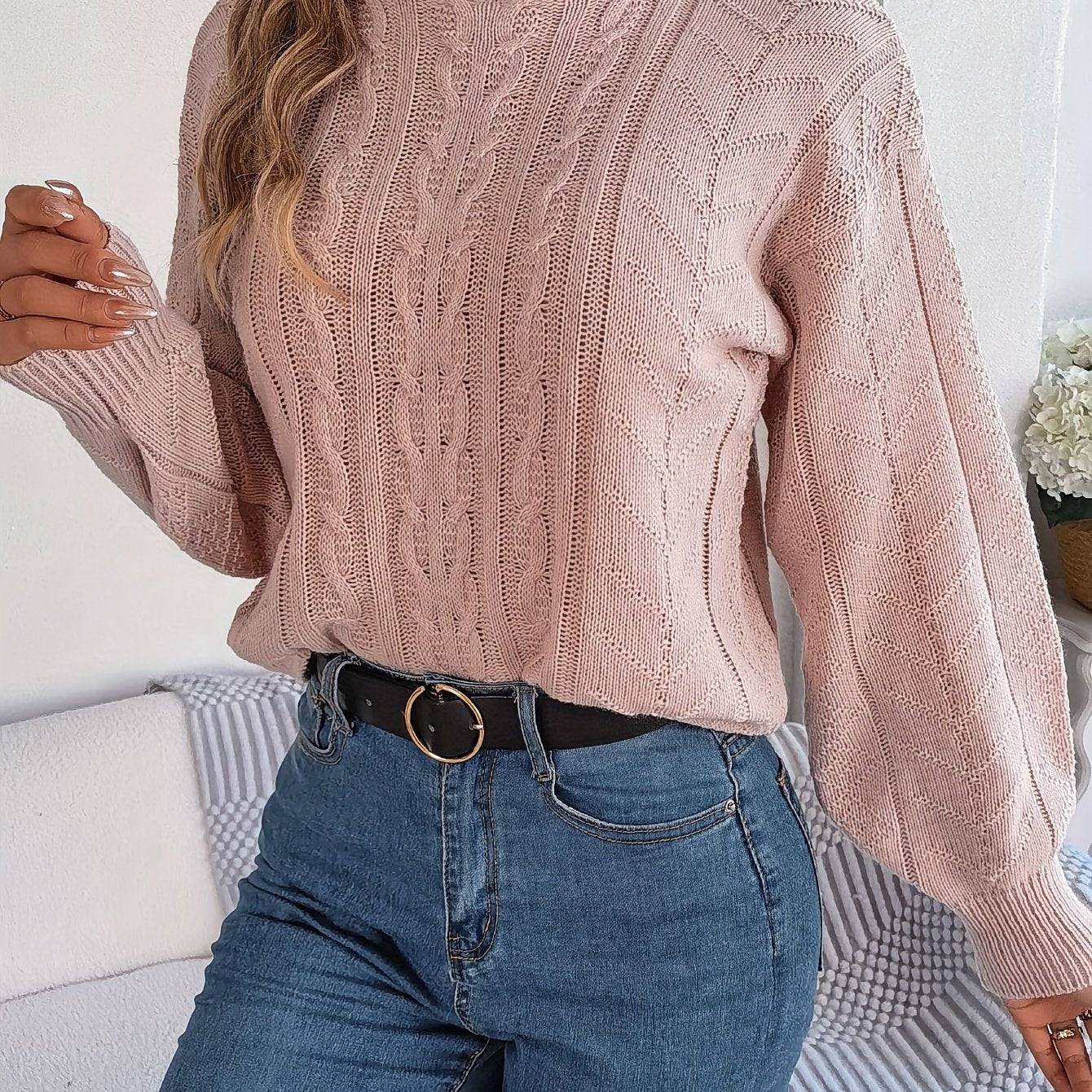 Kuscheliger Rollkragenpullover mit lässigem Stil - Damenbekleidung