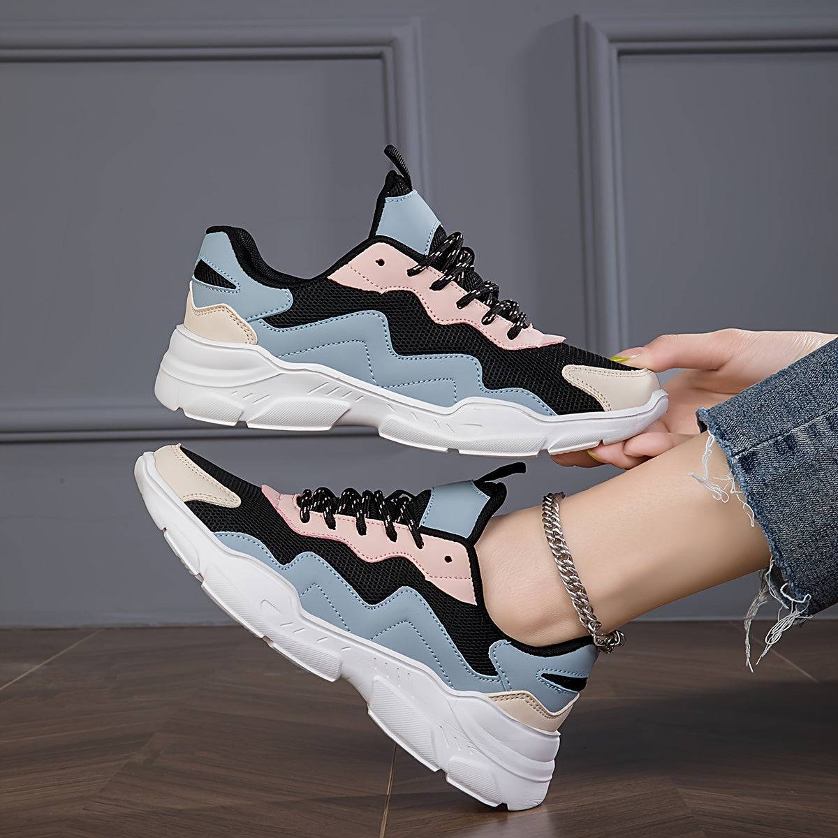 Bequeme Mesh-Turnschuhe für Damen - stylisch, atmungsaktiv, ideal zum Wandern!