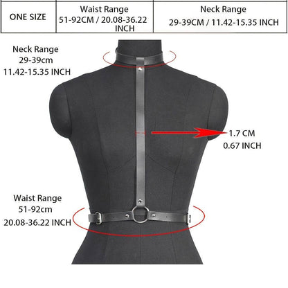 Verführerischer PU-Leder Body Harness für aufregende Anlässe