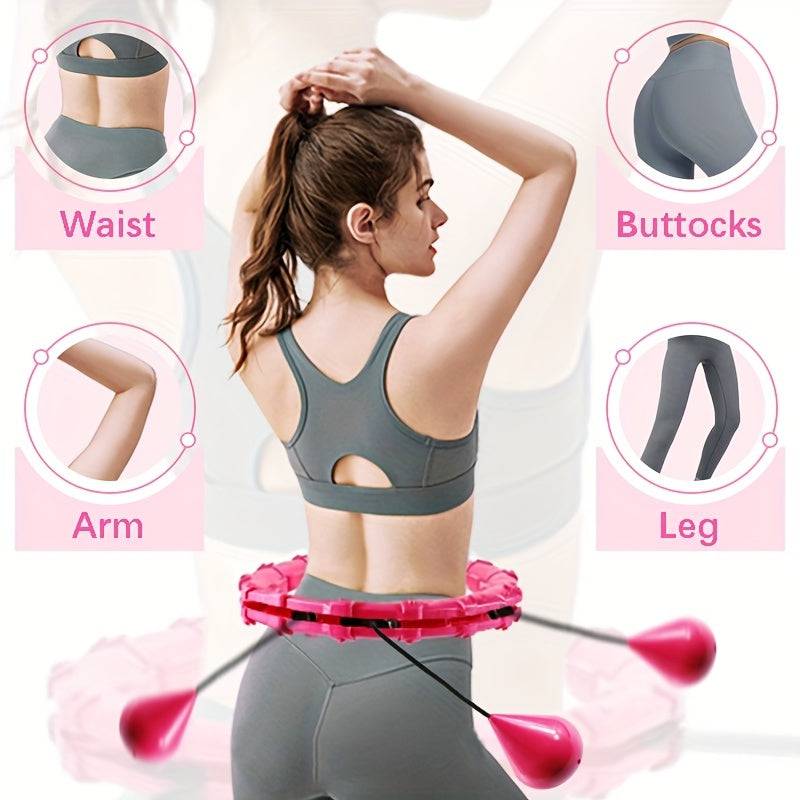 Intelligenter, gewichteter Fitnessring mit 360-Grad-Massageball für Taille
