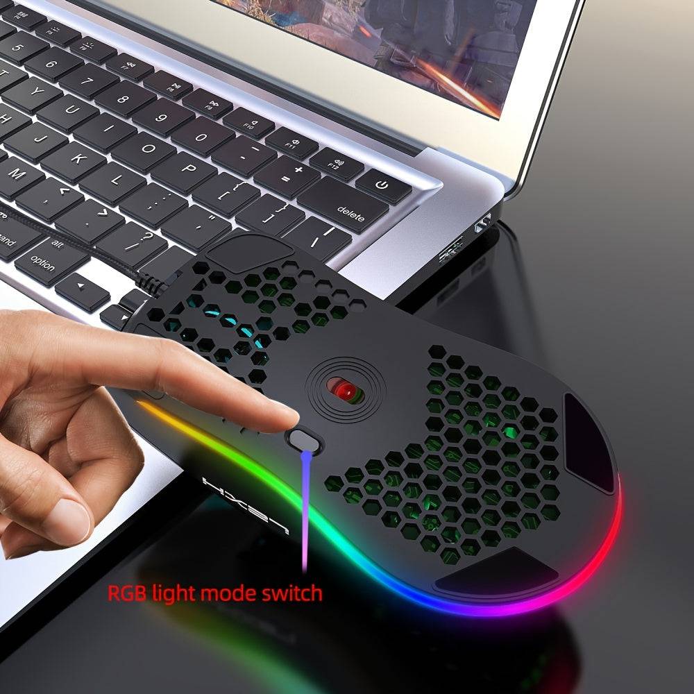 RGB-Gaming-Maus, drahtlos, 6 programmierbare Tasten