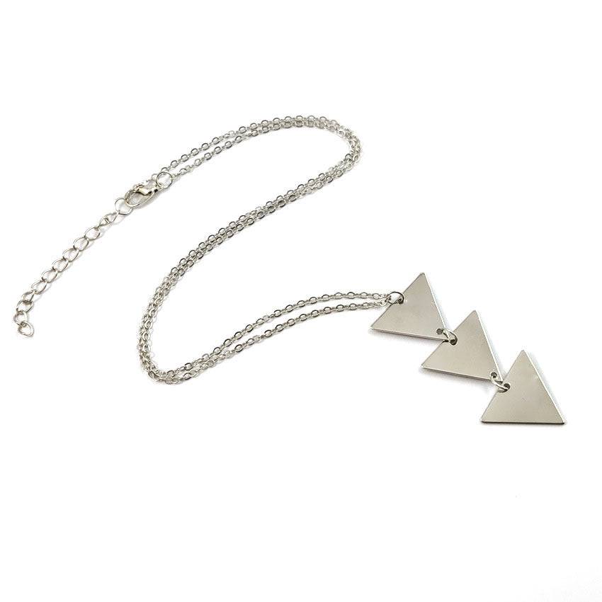 Lange glatte Dreiecks-Halskette - Modern, stilvoll, perfektes Geschenk!