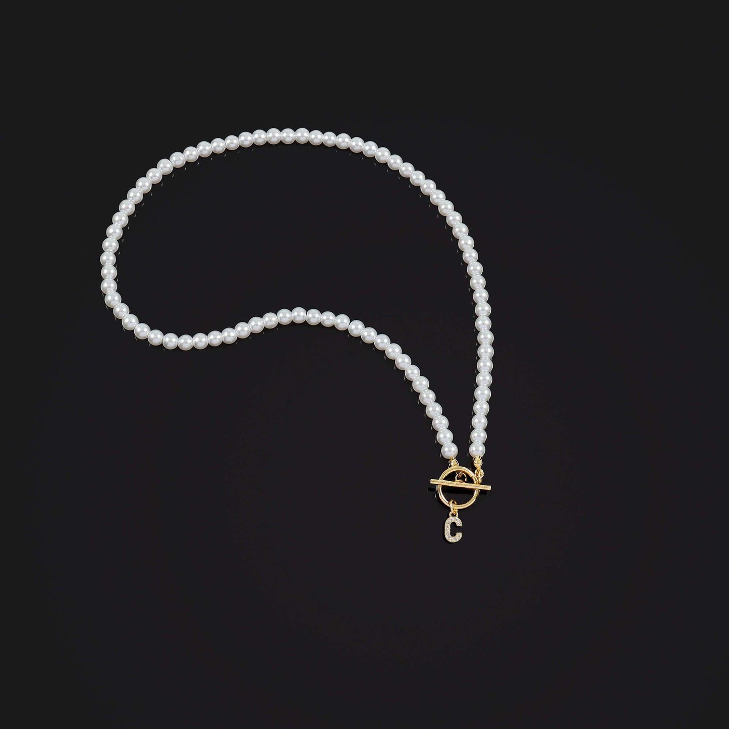 Zirkon-Anhänger-Halskette mit Toggle-Verschluss für Frauen