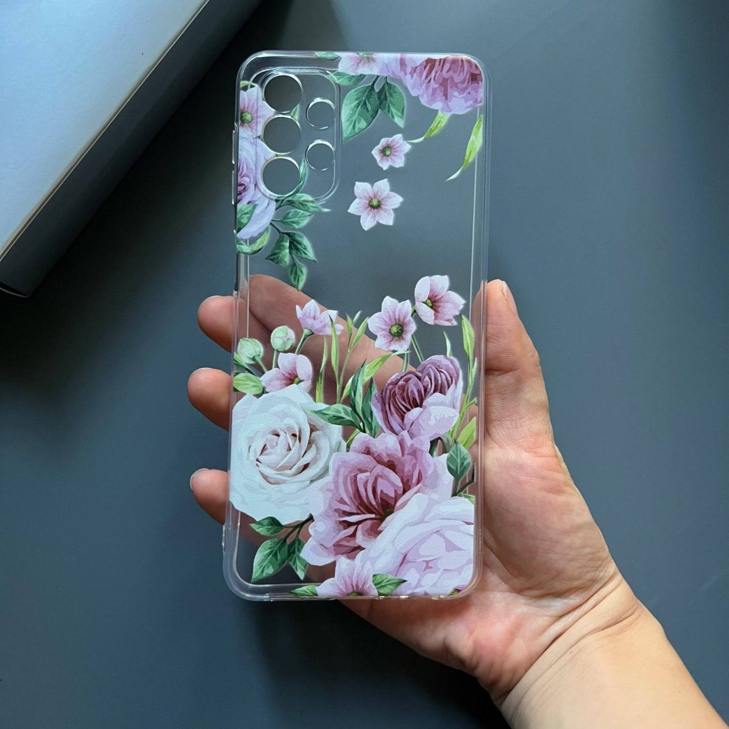 Rosen-Blumen TPU-Handyhülle für Samsung Galaxy - Süß und transparent.