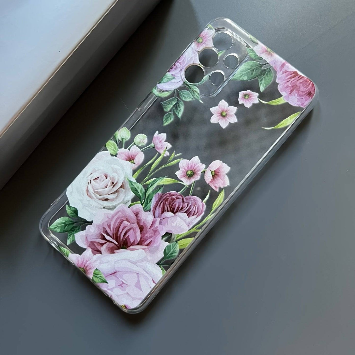 Rosen-Blumen TPU-Handyhülle für Samsung Galaxy - Süß und transparent.