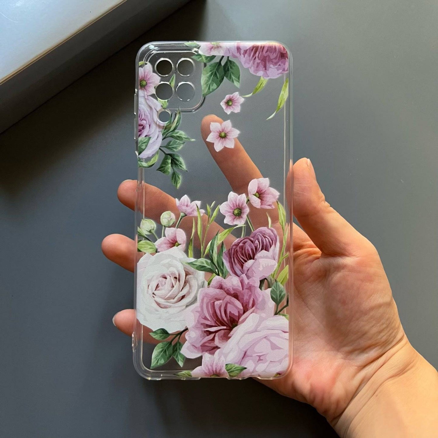 Rosen-Blumen TPU-Handyhülle für Samsung Galaxy - Süß und transparent.
