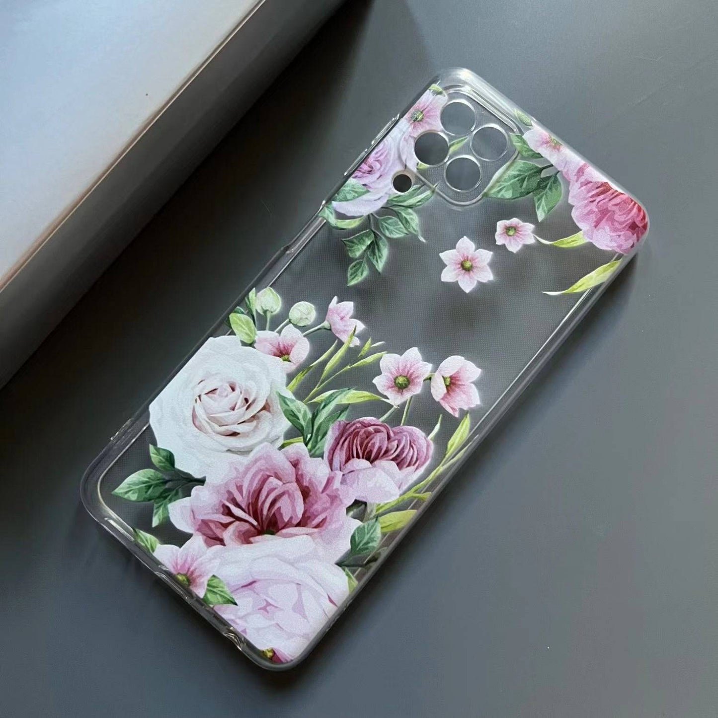 Rosen-Blumen TPU-Handyhülle für Samsung Galaxy - Süß und transparent.