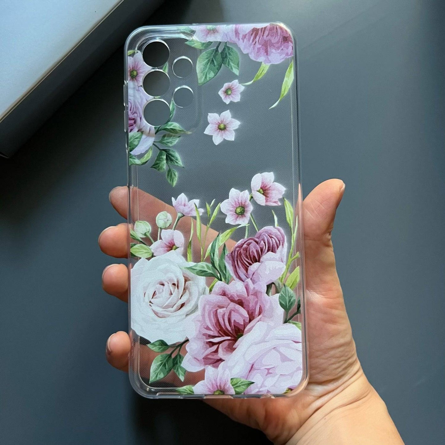 Rosen-Blumen TPU-Handyhülle für Samsung Galaxy - Süß und transparent.